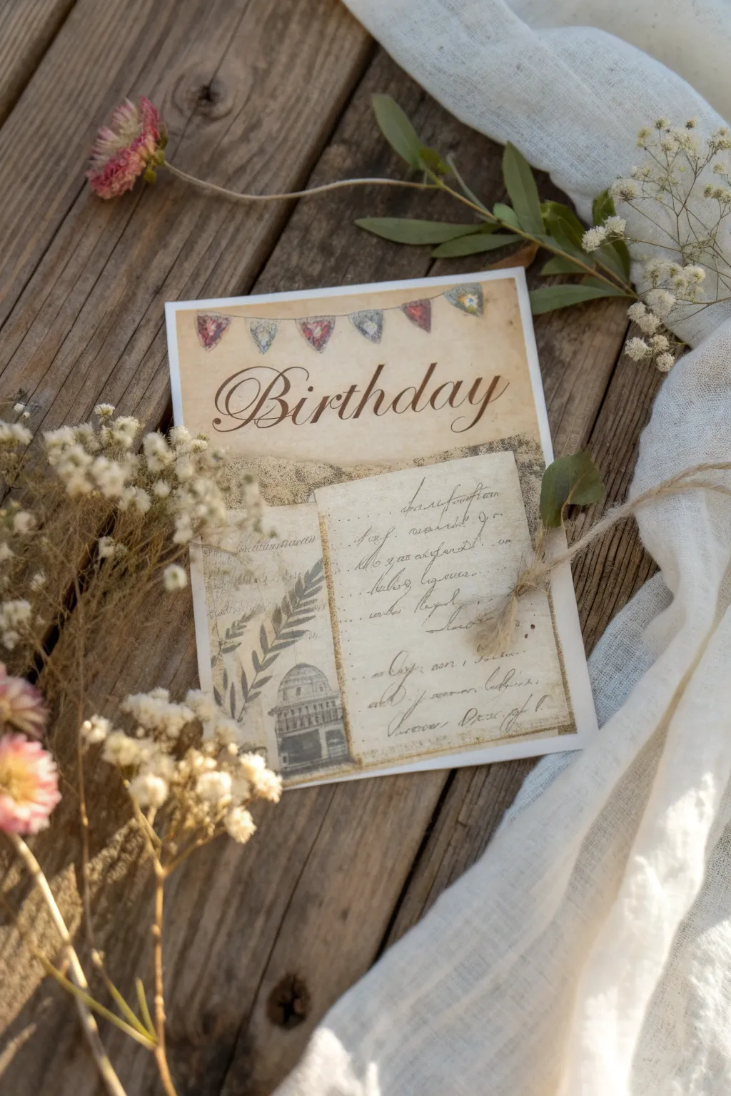 Embrace the charm of yesteryears with a vintage-inspired birthday card that speaks volumes.