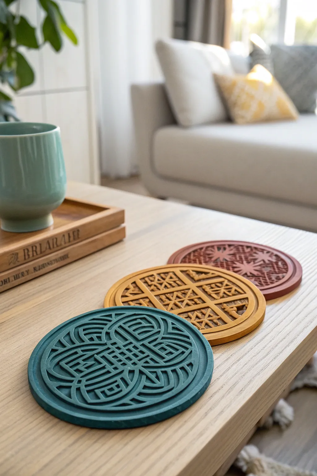 Add a touch of whimsy and protection with these charming 3D printed character coasters!