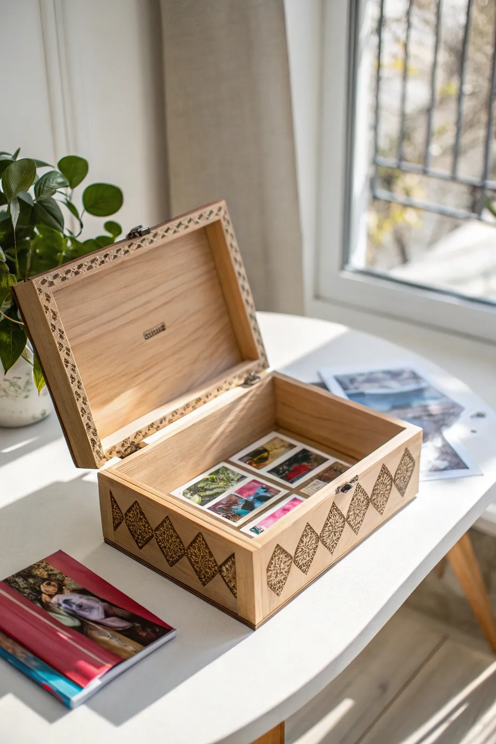 Transform your memories into a game with this beautifully personalized photo box.