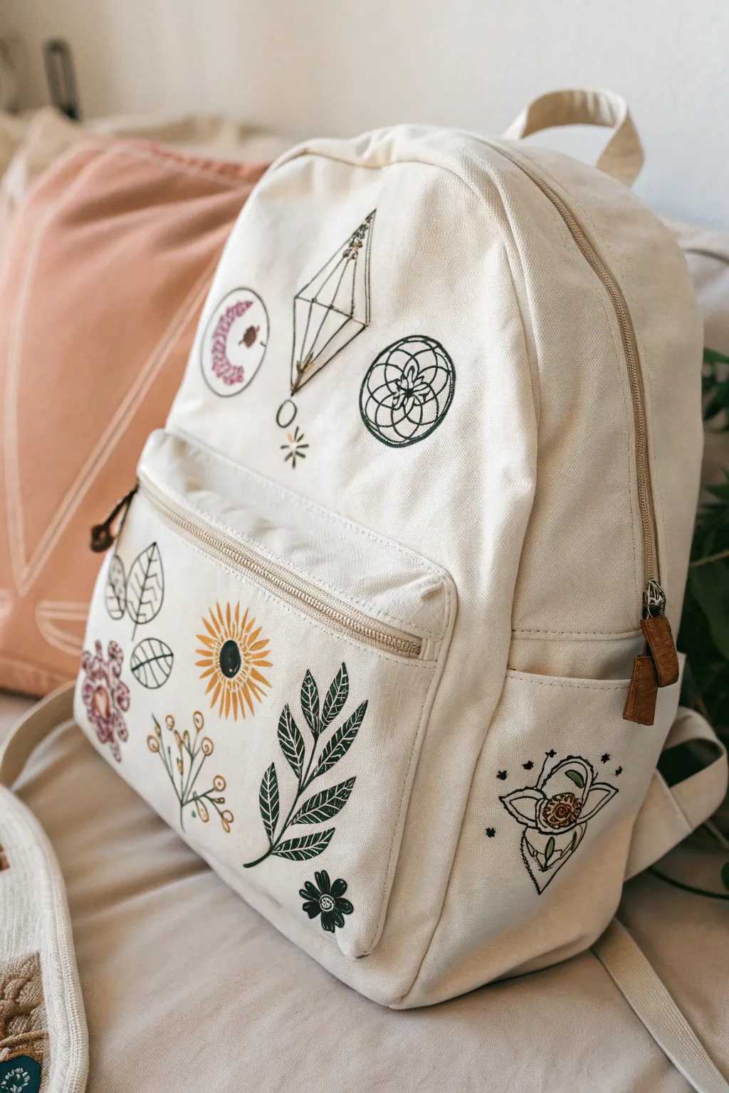 Transform your backpack into a canvas of creativity with chic boho stickers!