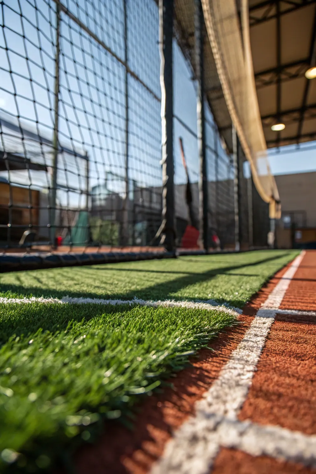 Transform your batting cage with lush artificial turf for a pro-level aesthetic.