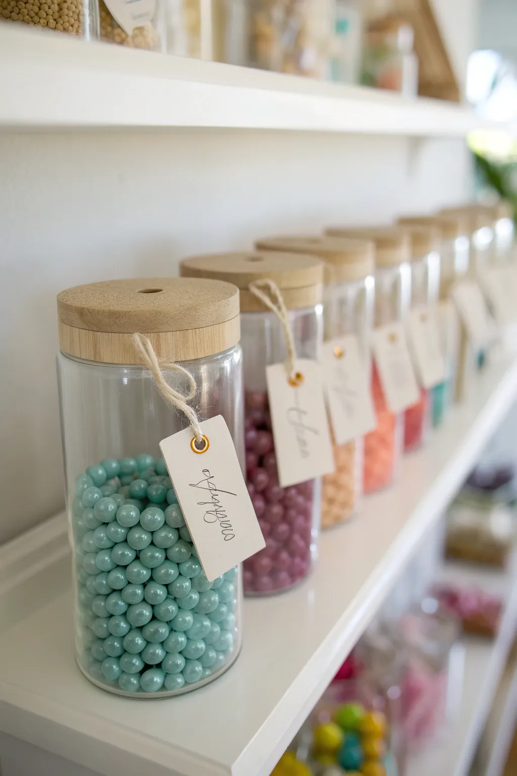 Elevate your crafting game with chic and organized bead storage. Label everything for a stress-free and stylish creative space.