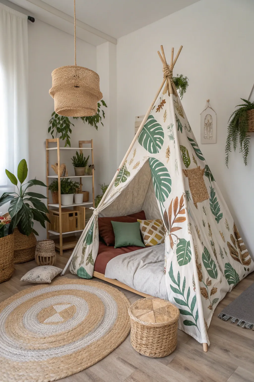 Bring the tranquility of the great outdoors into your bedroom with this nature-inspired DIY bed tent. 🌿✨ #ScandiBoho #NatureLover