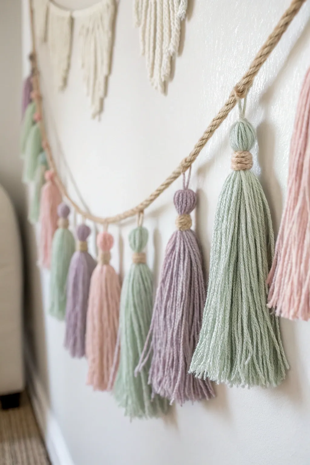 Infuse your celebrations with charm and simplicity: a DIY tassel fringe banner that delights!