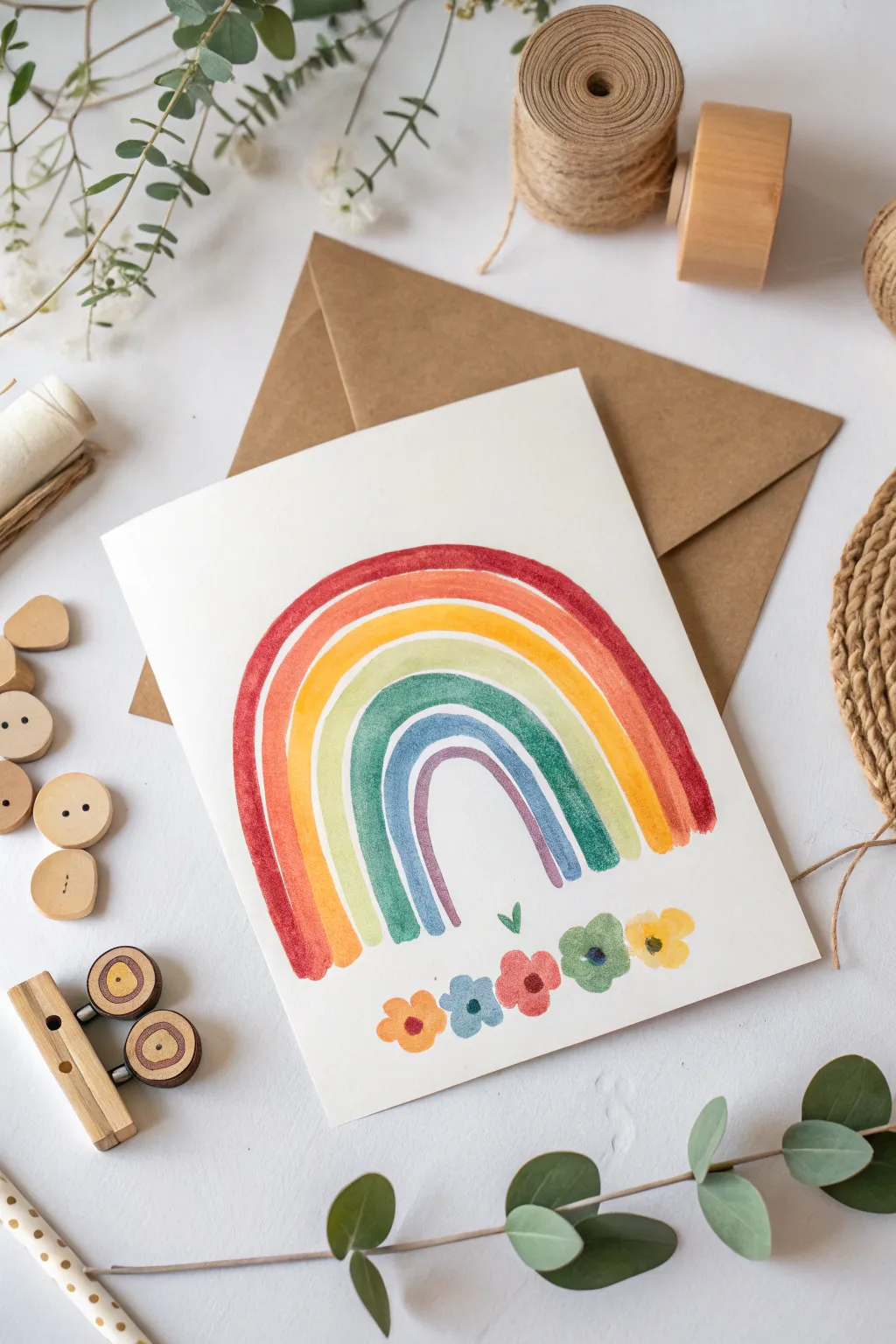 Unleash your toddler's creativity with this charming DIY rainbow card—where simplicity meets vibrant joy!