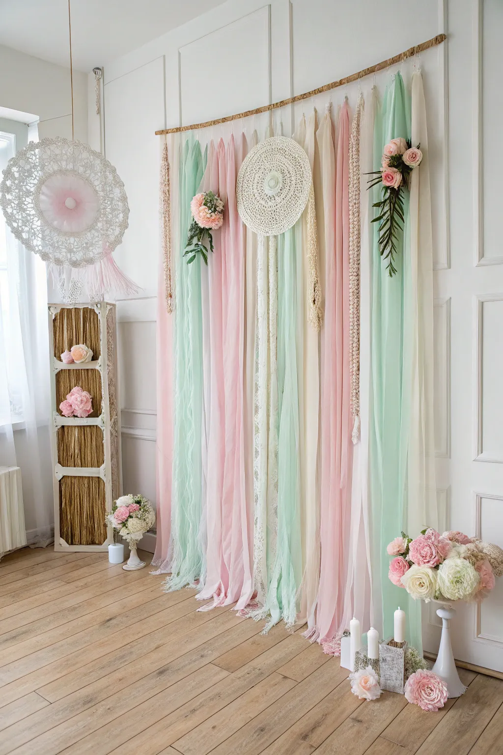 Capture unforgettable moments with this charming DIY photo booth backdrop, perfect for any birthday celebration!