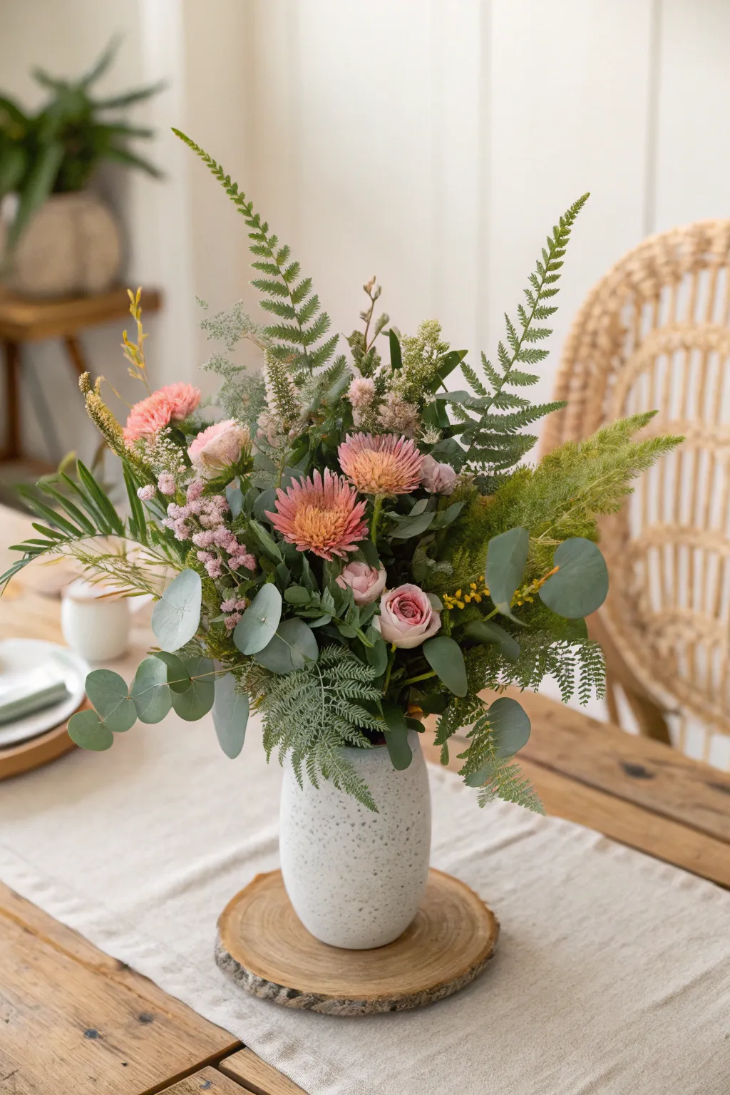Bring the beauty of nature to your table with a stunning boho-inspired floral centerpiece.