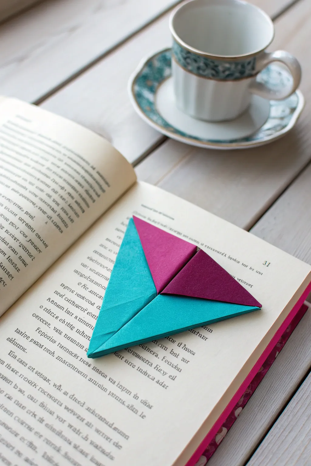 Crafted with care: Discover the joy of creating vibrant origami corner bookmarks.