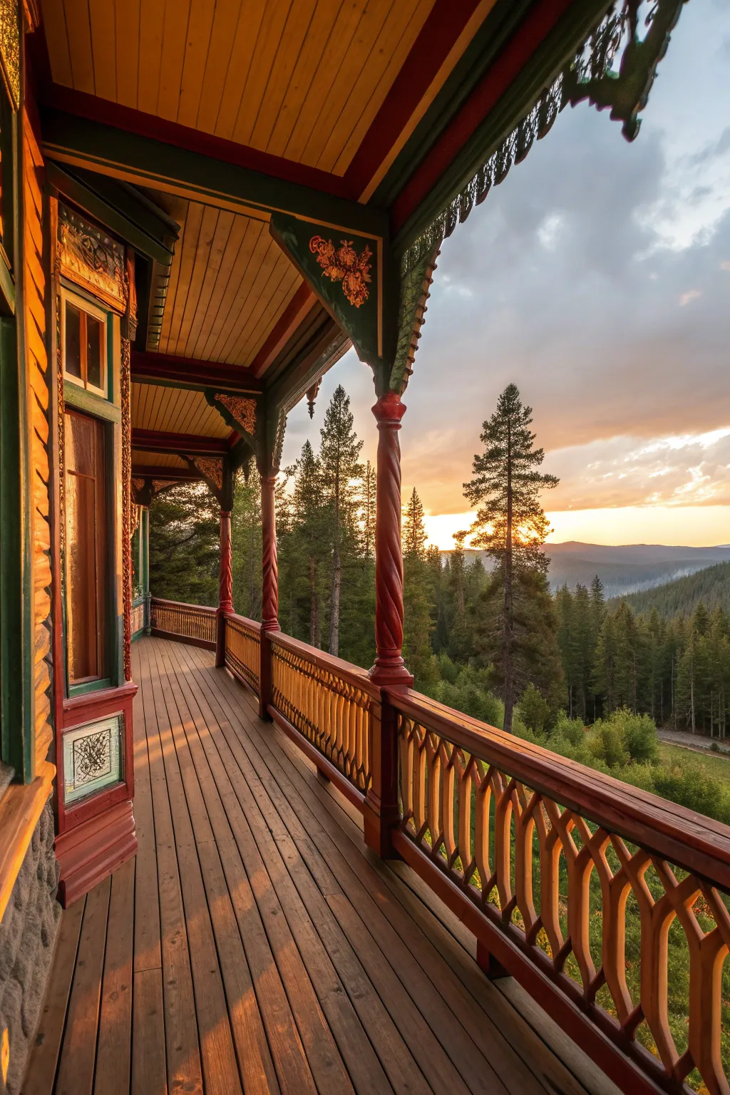 Experience the serenity and craftsmanship of a DIY wraparound porch—perfect for sunrise coffees and sunset views.