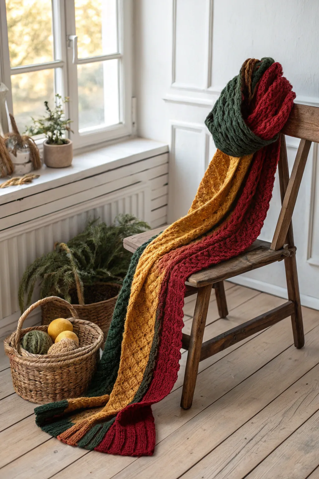 Wrap your loved ones in warmth and style with a cozy, hand-knitted scarf this Christmas.