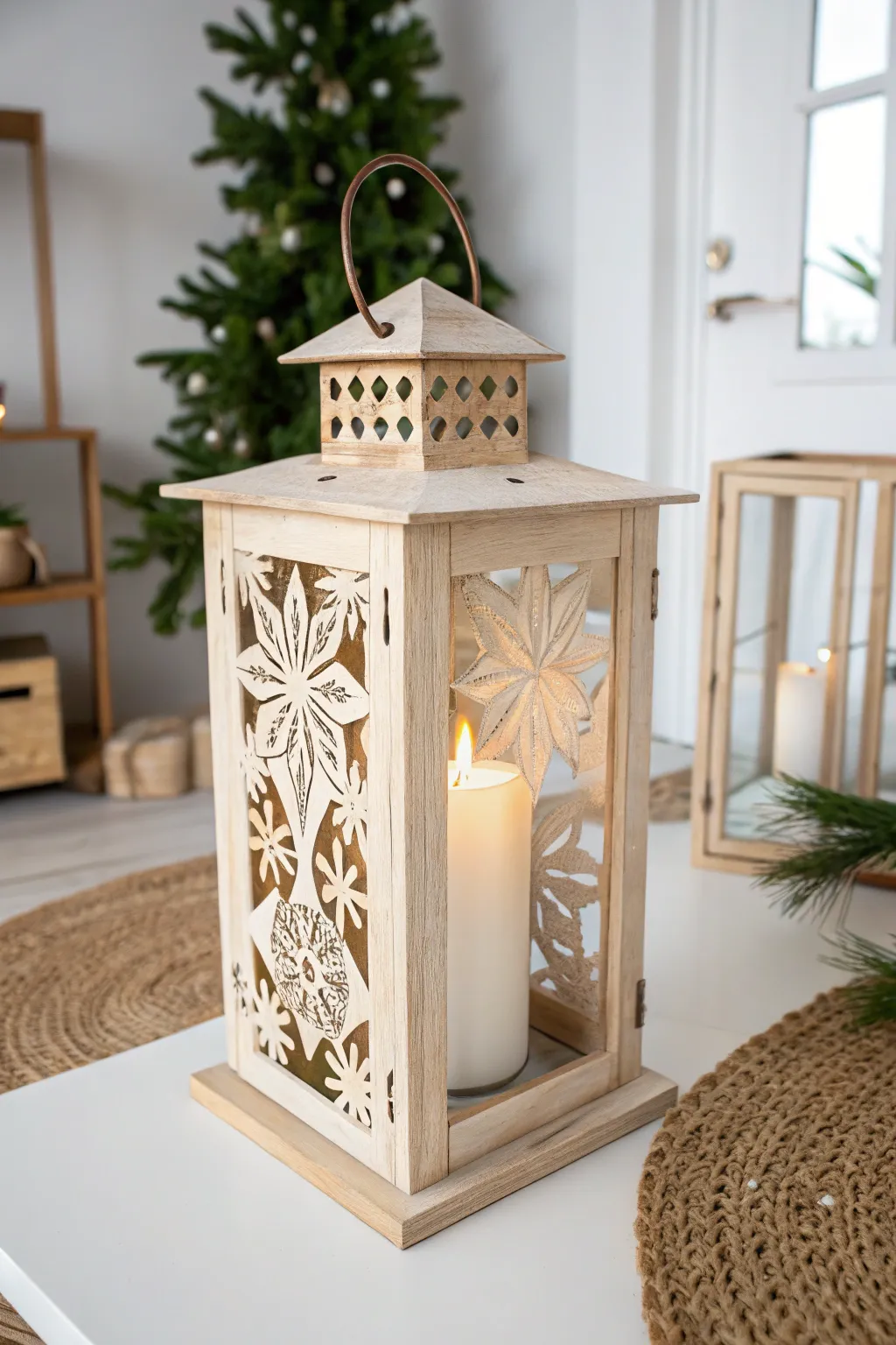 Embrace the cozy charm of candlelight with a handcrafted Christmas lantern that blends Scandinavian simplicity with boho aesthetics.