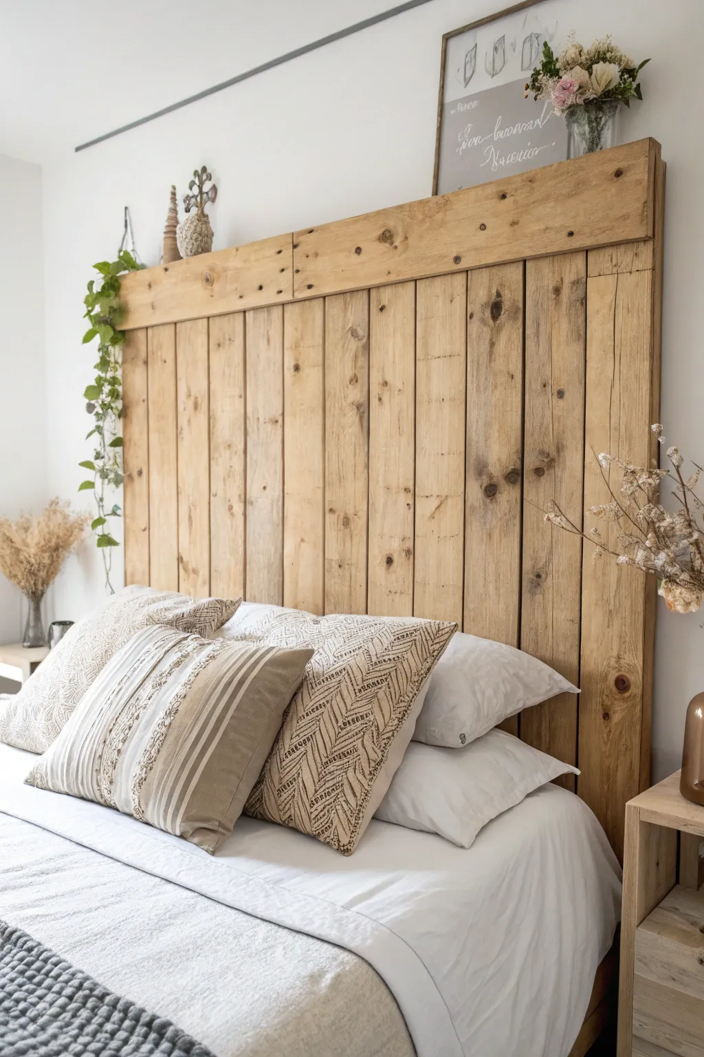 Embrace the rustic charm of reclaimed wood for a cozy dorm retreat.