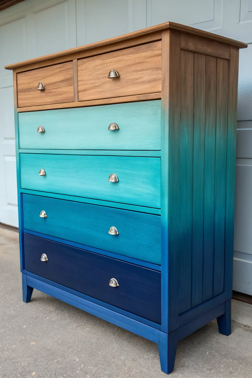Transform your space with a stunning ombre dresser – where craftsmanship meets color elegance.