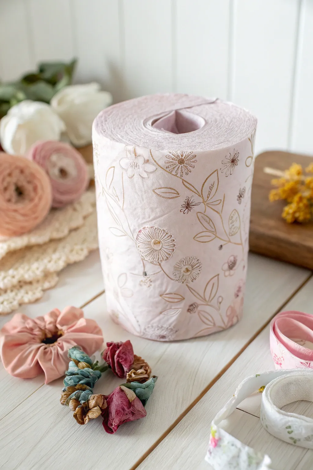 Transform everyday items into beautiful, functional art with this DIY hair tie holder.