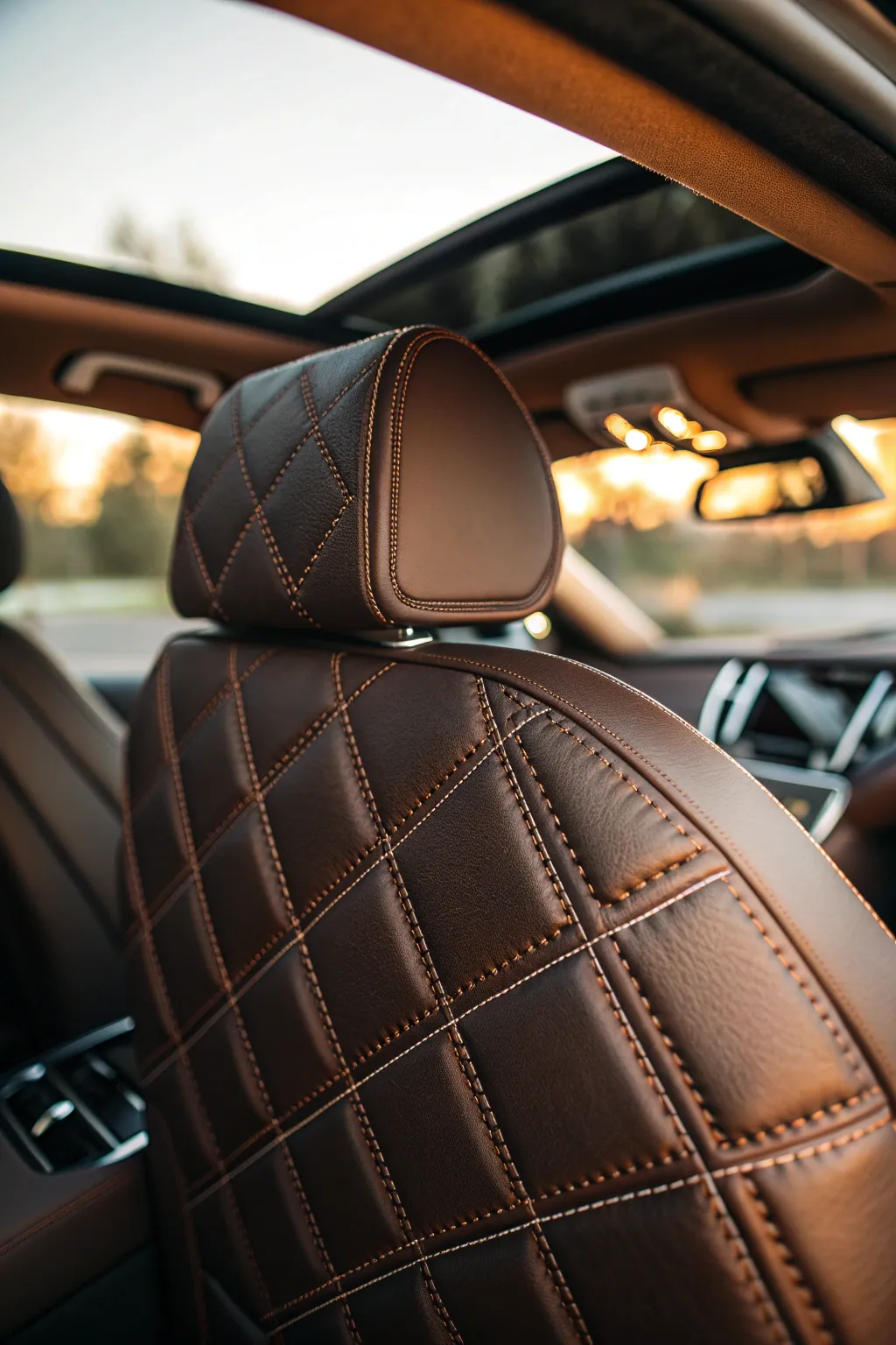 Elevate your ride with a touch of leather luxury. #Craftsmanship #DIYHeadliner