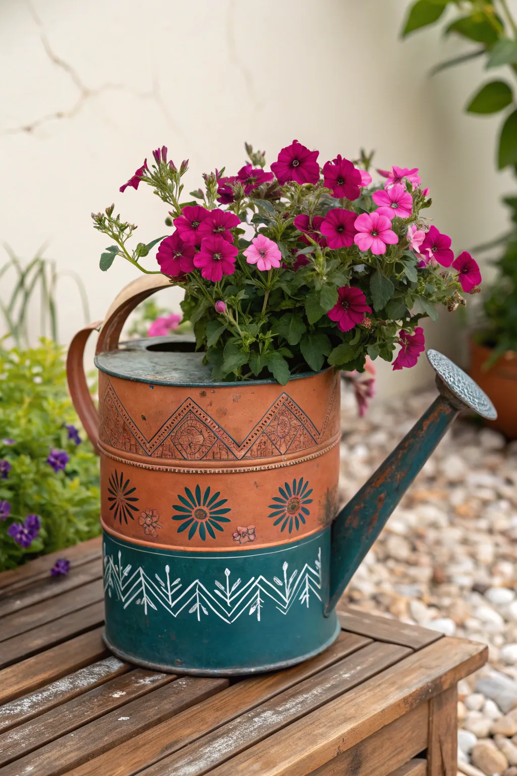 Transform vintage finds into stunning garden planters with a splash of creativity. 🌿✨ #UpcycledElegance