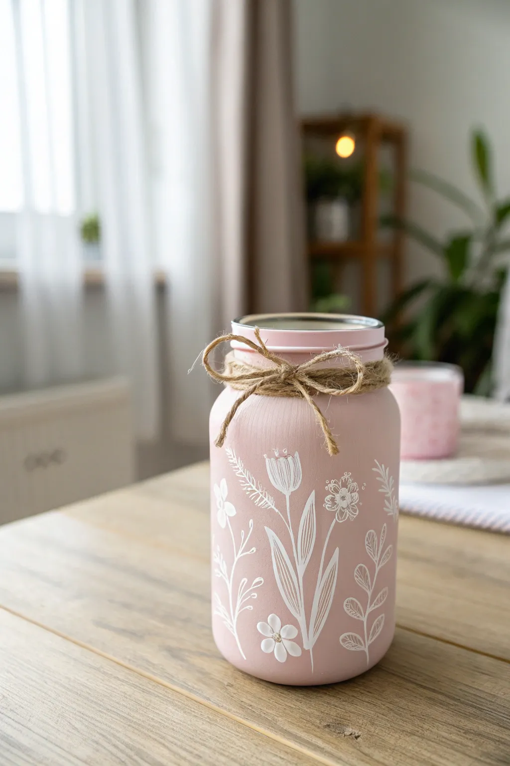 Elevate your storage game with these charming DIY decorative mason jars, perfect for any mom who loves a touch of natural beauty and craftsmanship.