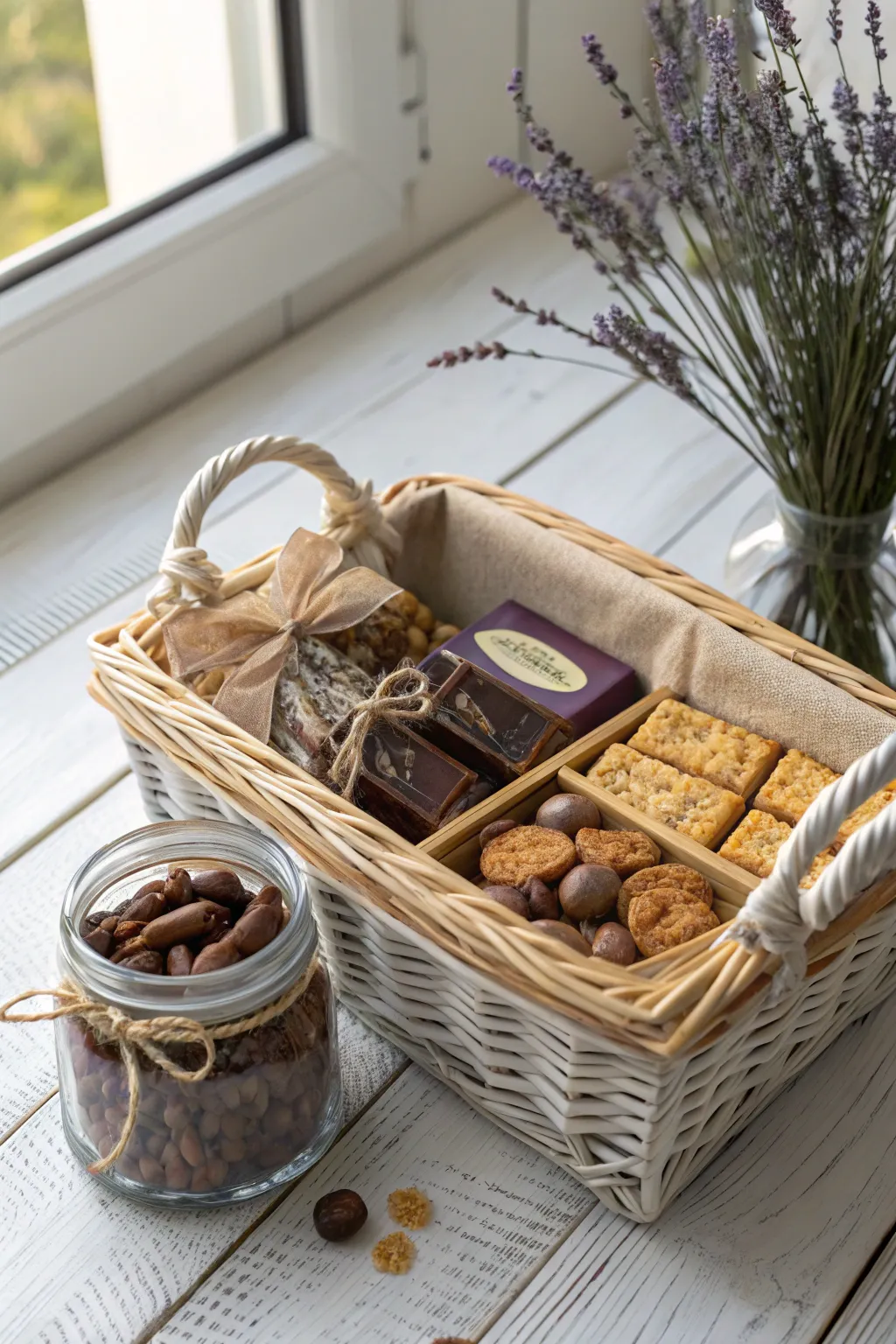 Curate a gourmet snack basket with love and local flair. Perfect for Mother's Day delight!