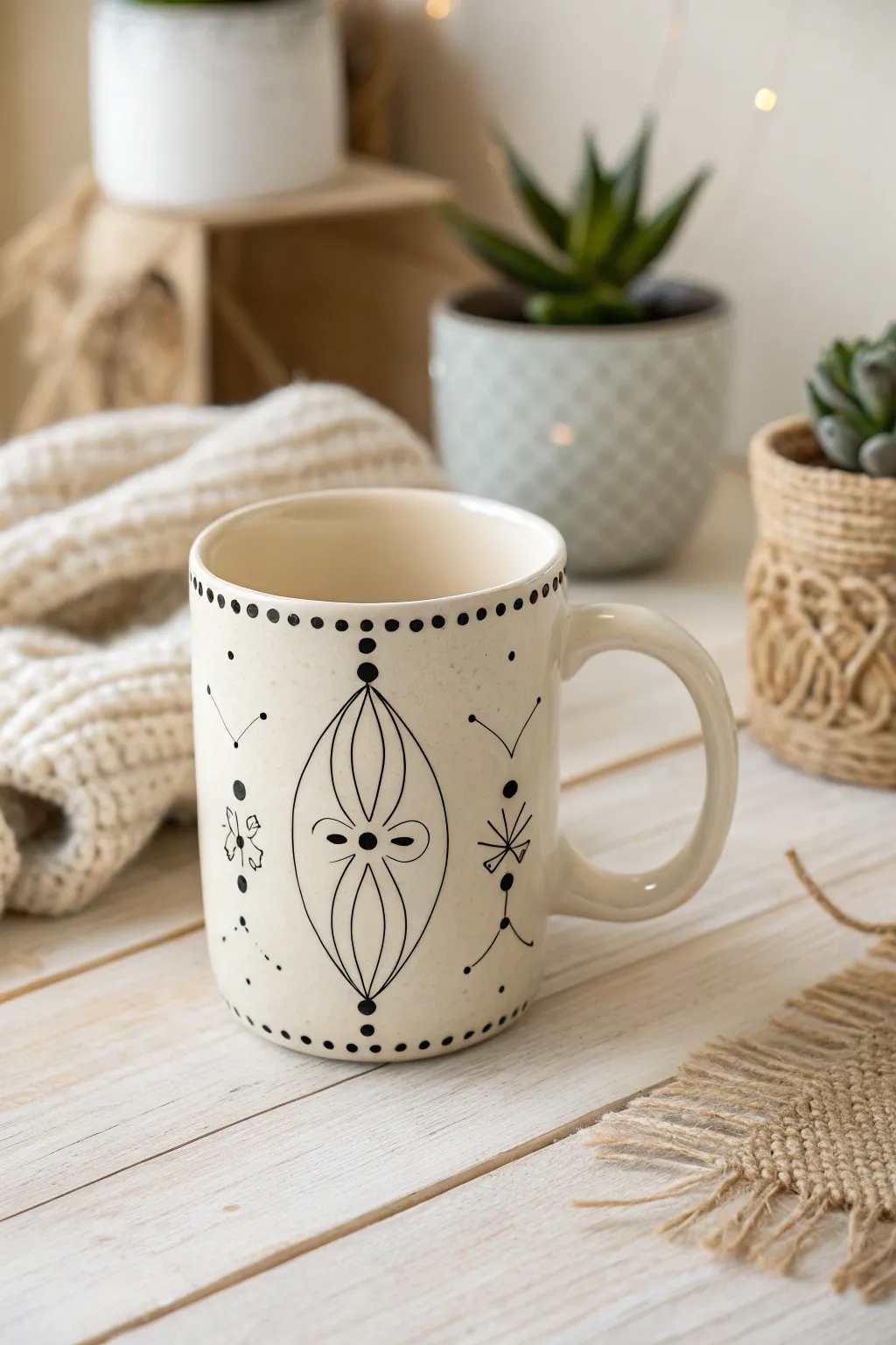 Embrace the beauty of simplicity with this elegant minimalist mug design.