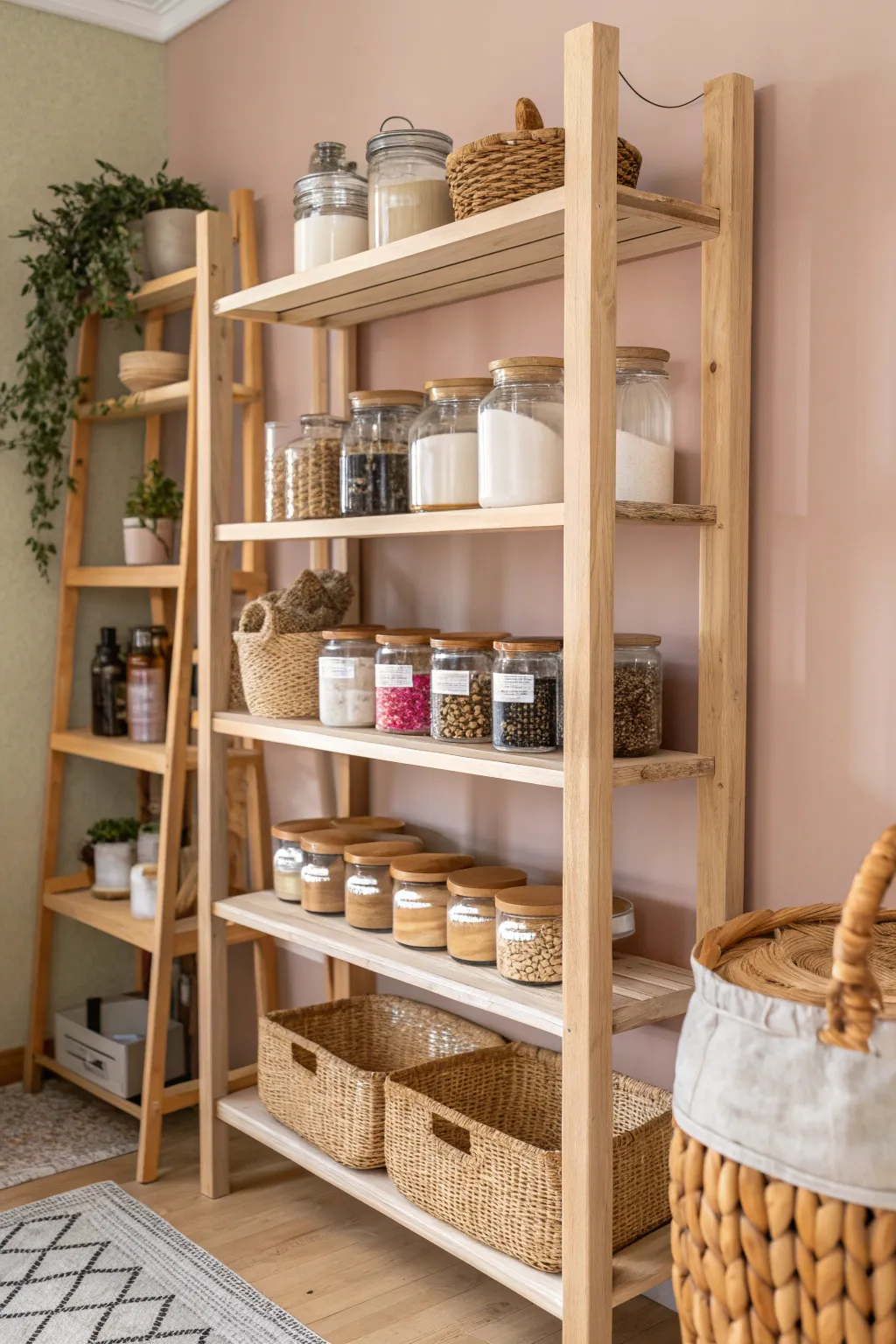 Transform your pantry with stylish and versatile adjustable shelving!