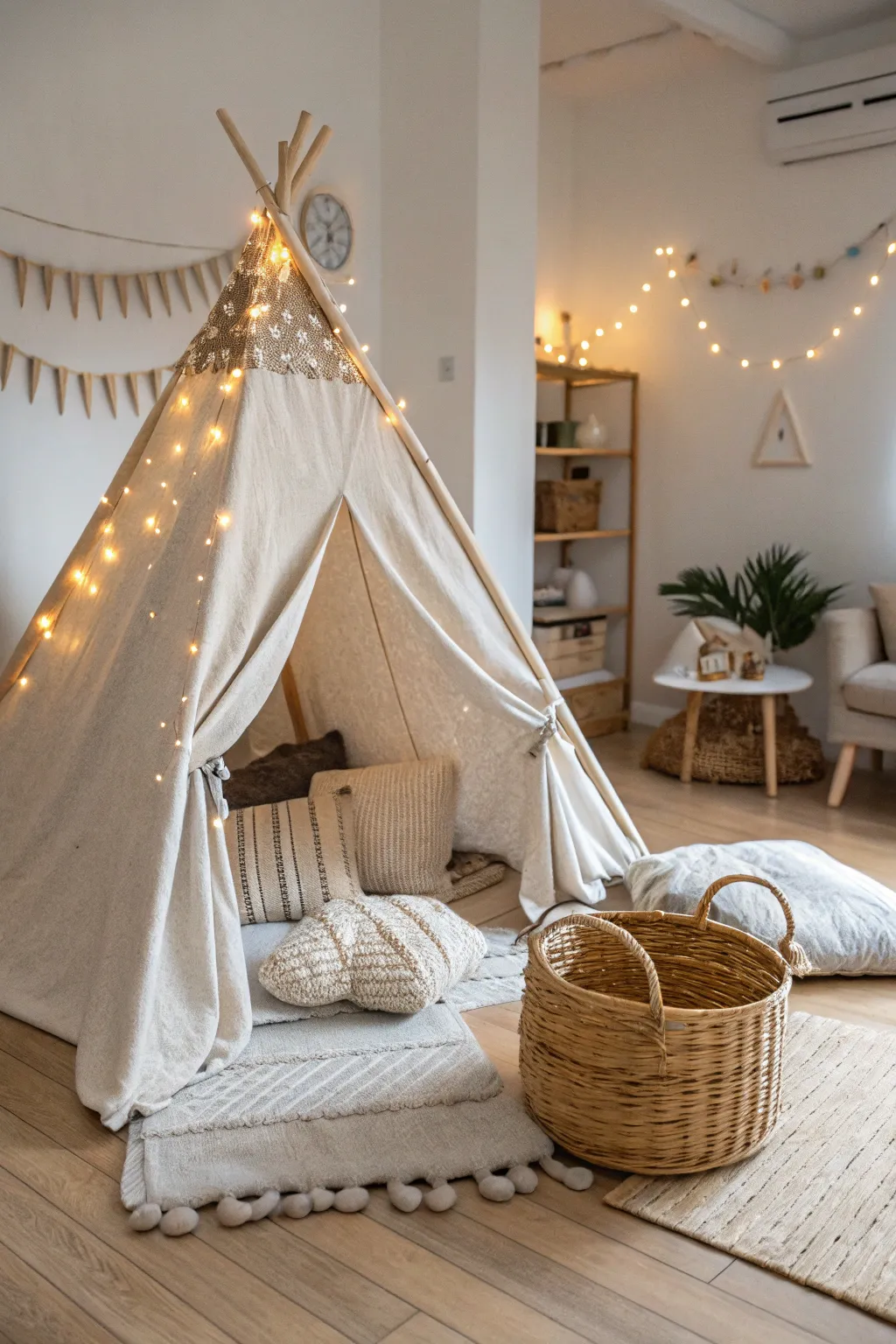 Embrace the warmth of lazy Sundays with a beautifully crafted blanket fort. #CozyVibes #MinimalistBoho