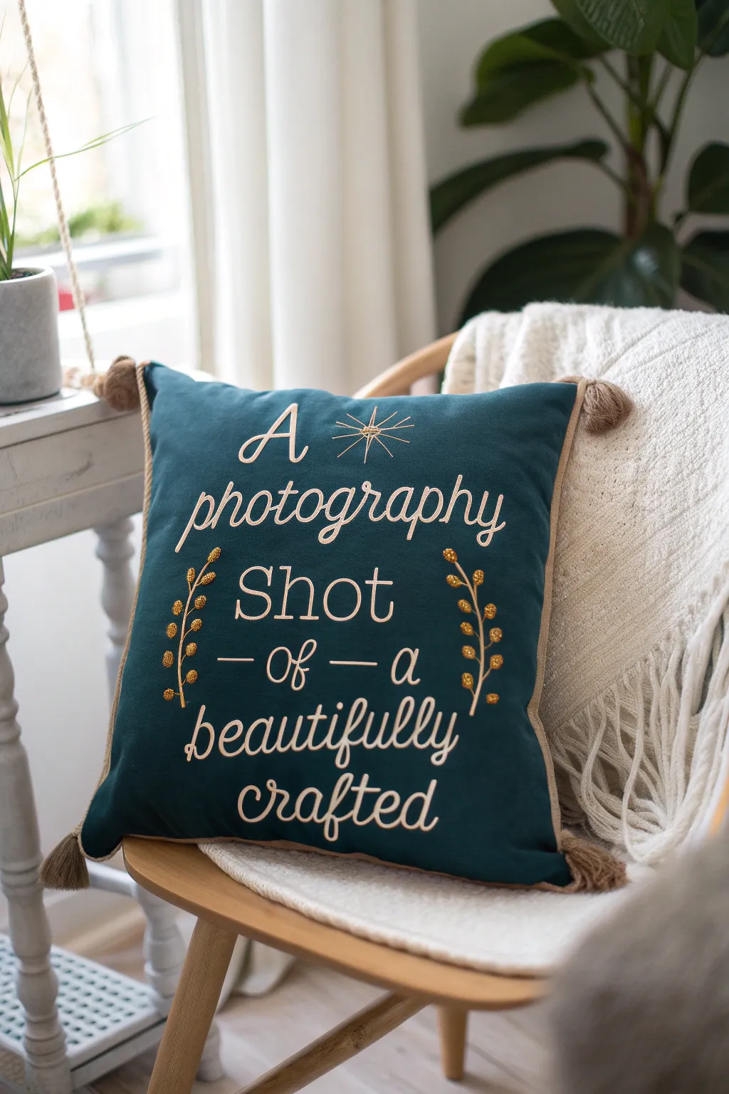 Let your pillows do the talking—embrace inspiration with embroidered quotes that add a personal touch to your space.