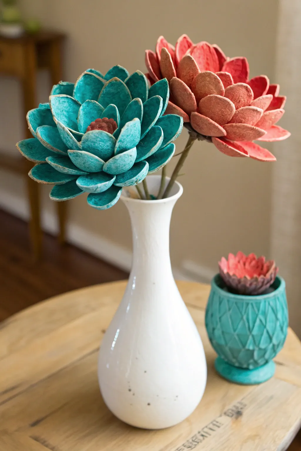 Transform egg cartons into stunning blooms—bringing nature's charm indoors with handcrafted elegance.