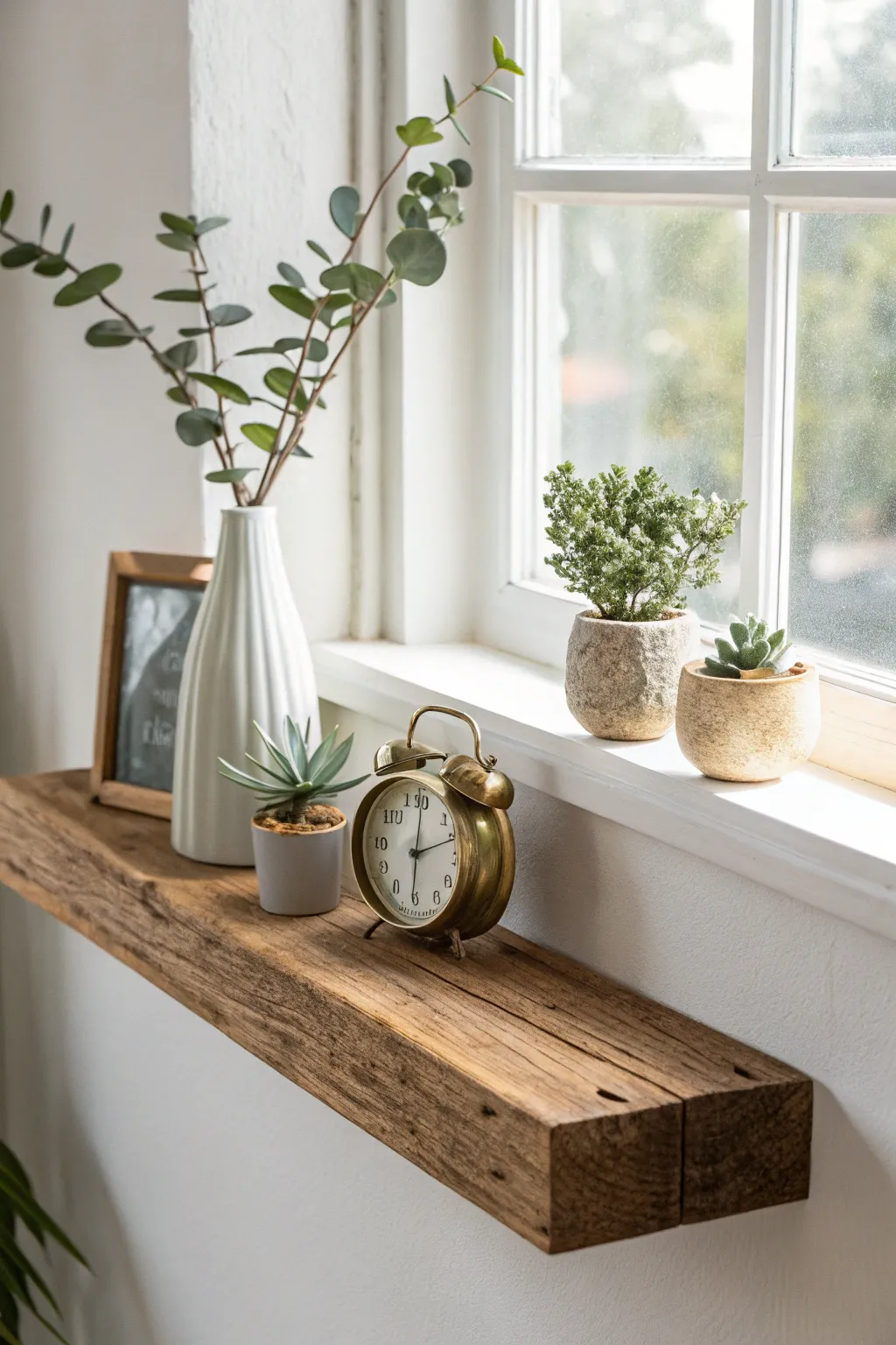 Transform your space with this elegant minimalist floating shelf, perfect for showcasing simple treasures.