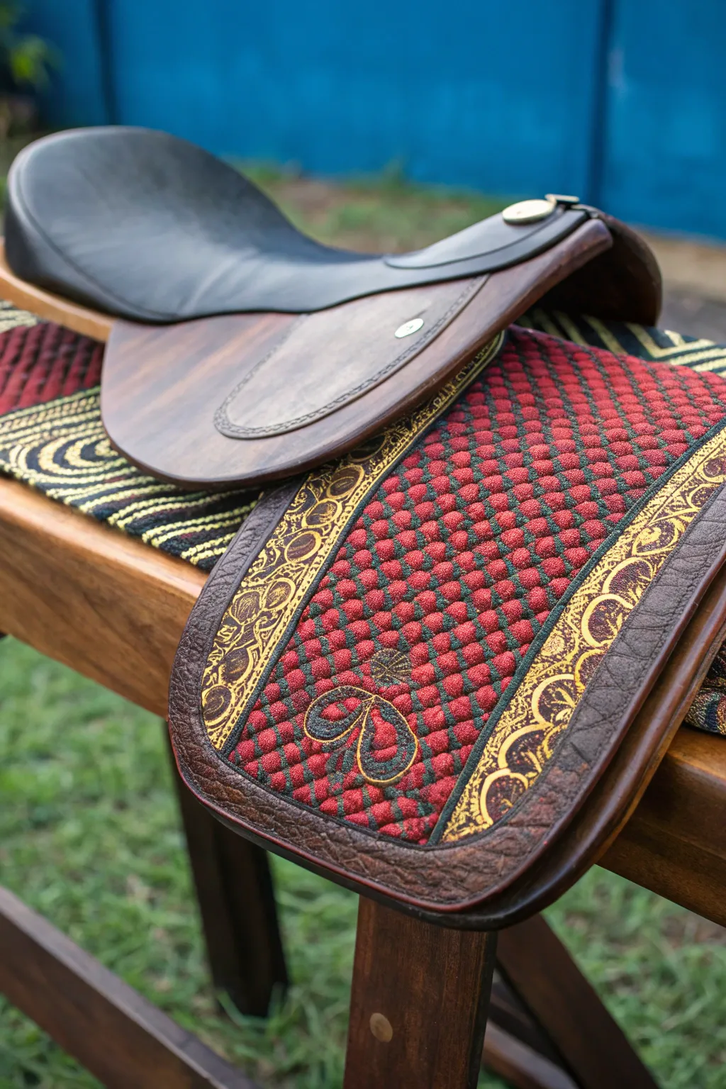 Stay Safe in Style: Handcrafted Saddle Platform with Non-Slip Surface