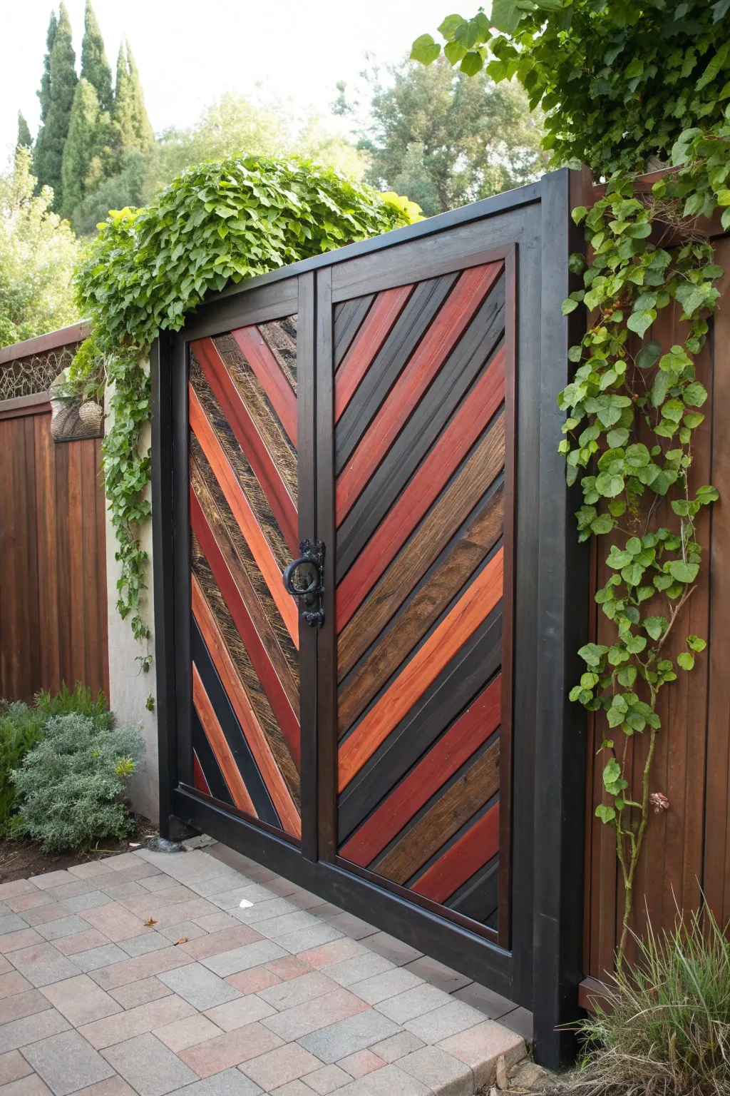 Elevate your outdoor space with a stunning vertical lattice deck gate that blends privacy with elegance.