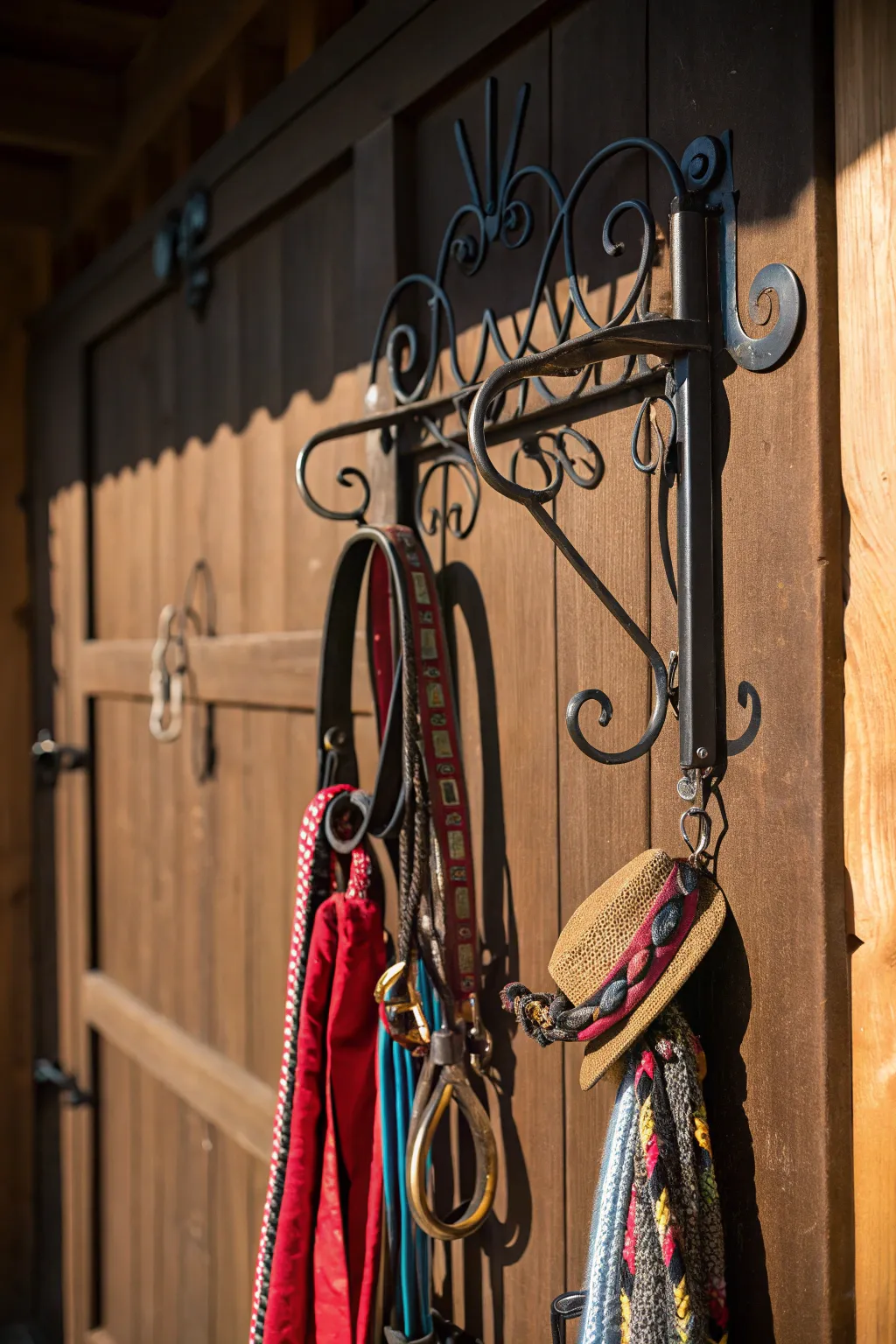 Maximize your tack room space with stylish over-the-door hooks. Perfect for the organized equestrian enthusiast!