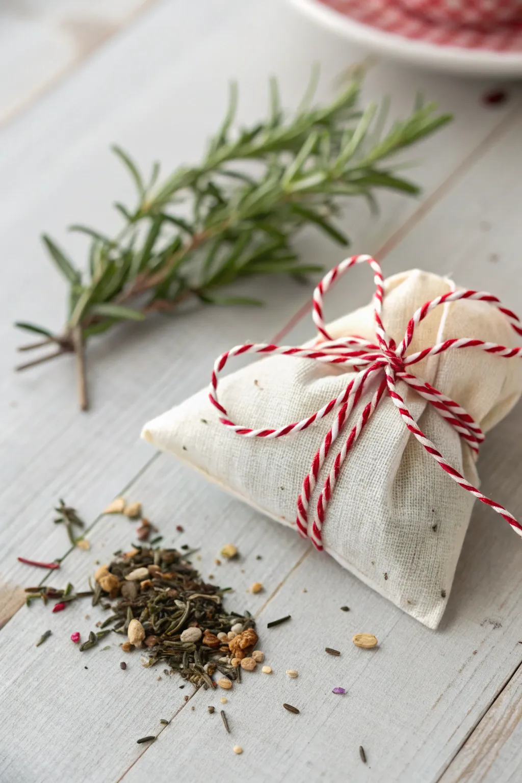 Elevate your tea time with rustic charm: DIY tea bags tied with baker's twine.