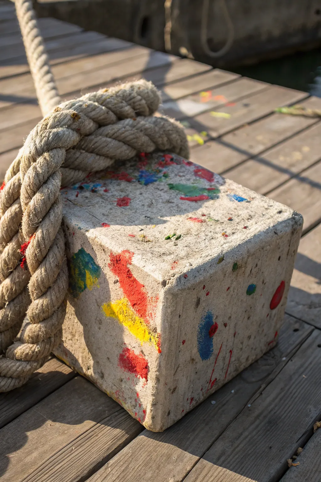 Elevate your DIY game with a splash of color and craftsmanship: Cinder block tent weights reimagined.