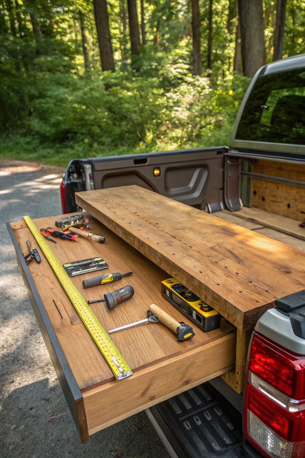 Craft on the Go: Elevate your DIY game with a sleek pull-out workbench, perfect for spontaneous creativity!