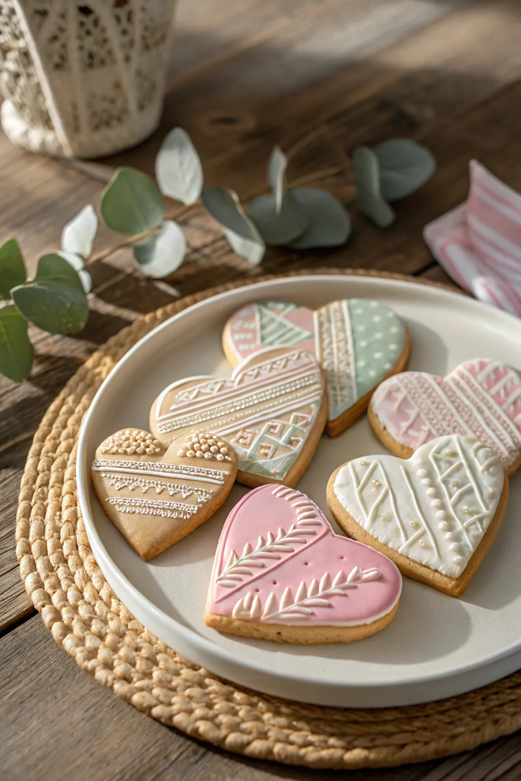 Delight in the simple joy of crafting edible heart treats, where love meets artisanal beauty.