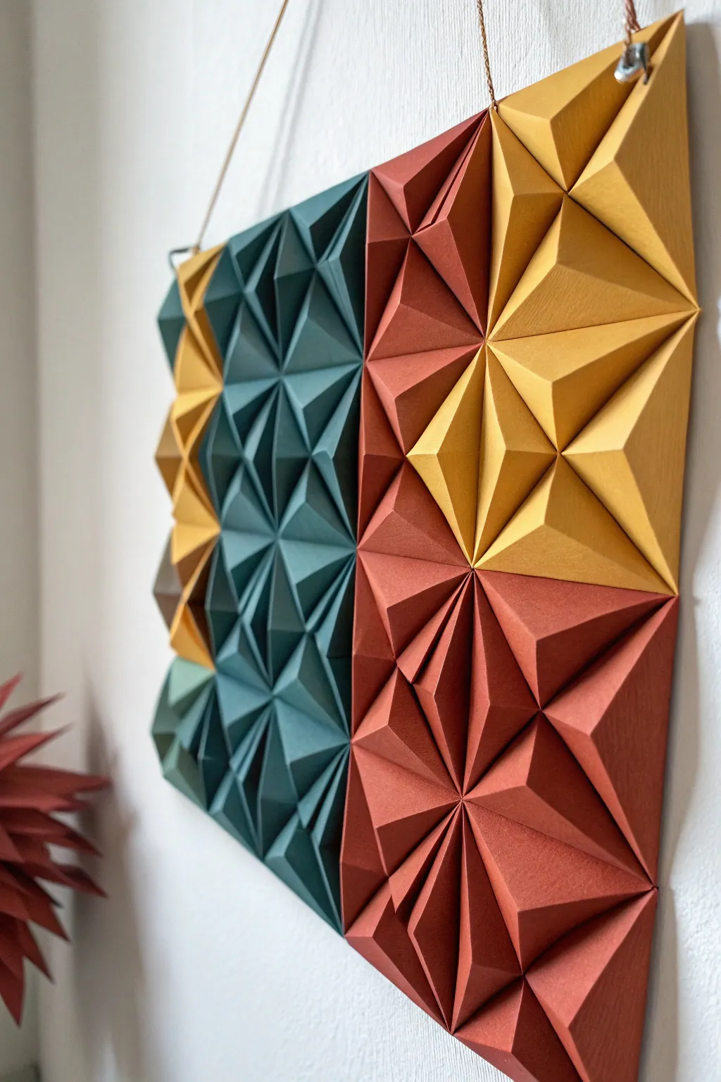 Elevate your space with the art of paper folding – where simplicity meets bold beauty.