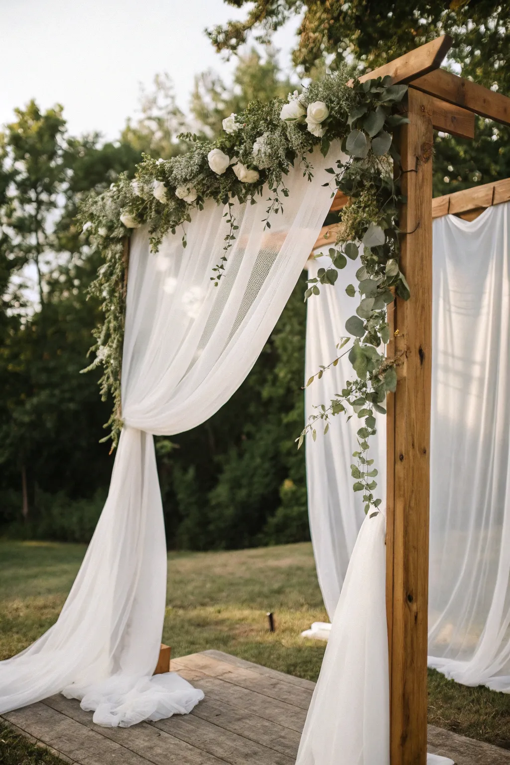 Create your dream wedding backdrop with simplicity and elegance, even on a budget.