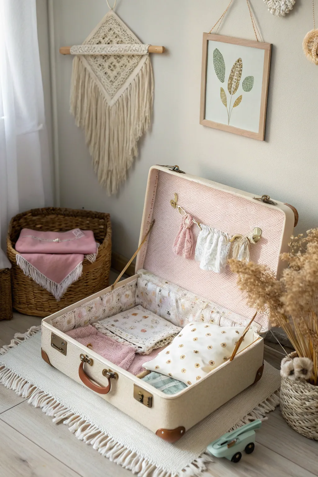 Discover the charm of a suitcase doll room – where vintage elegance meets playful imagination.