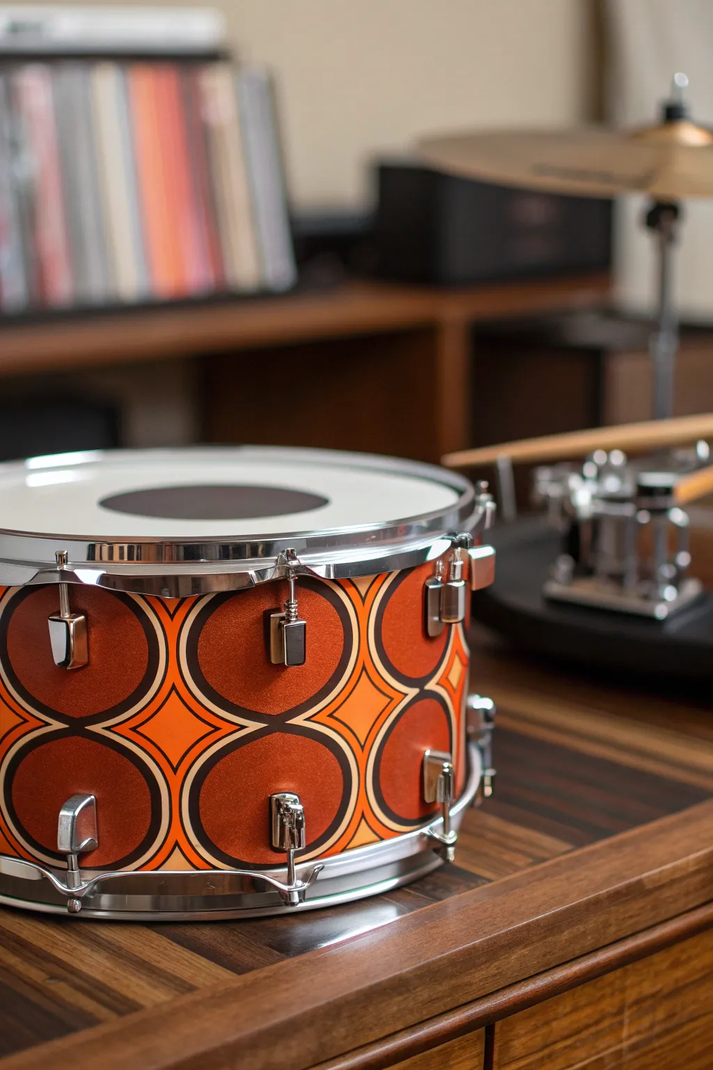 Revive the retro rhythm with a bold, vintage-inspired drum wrap.