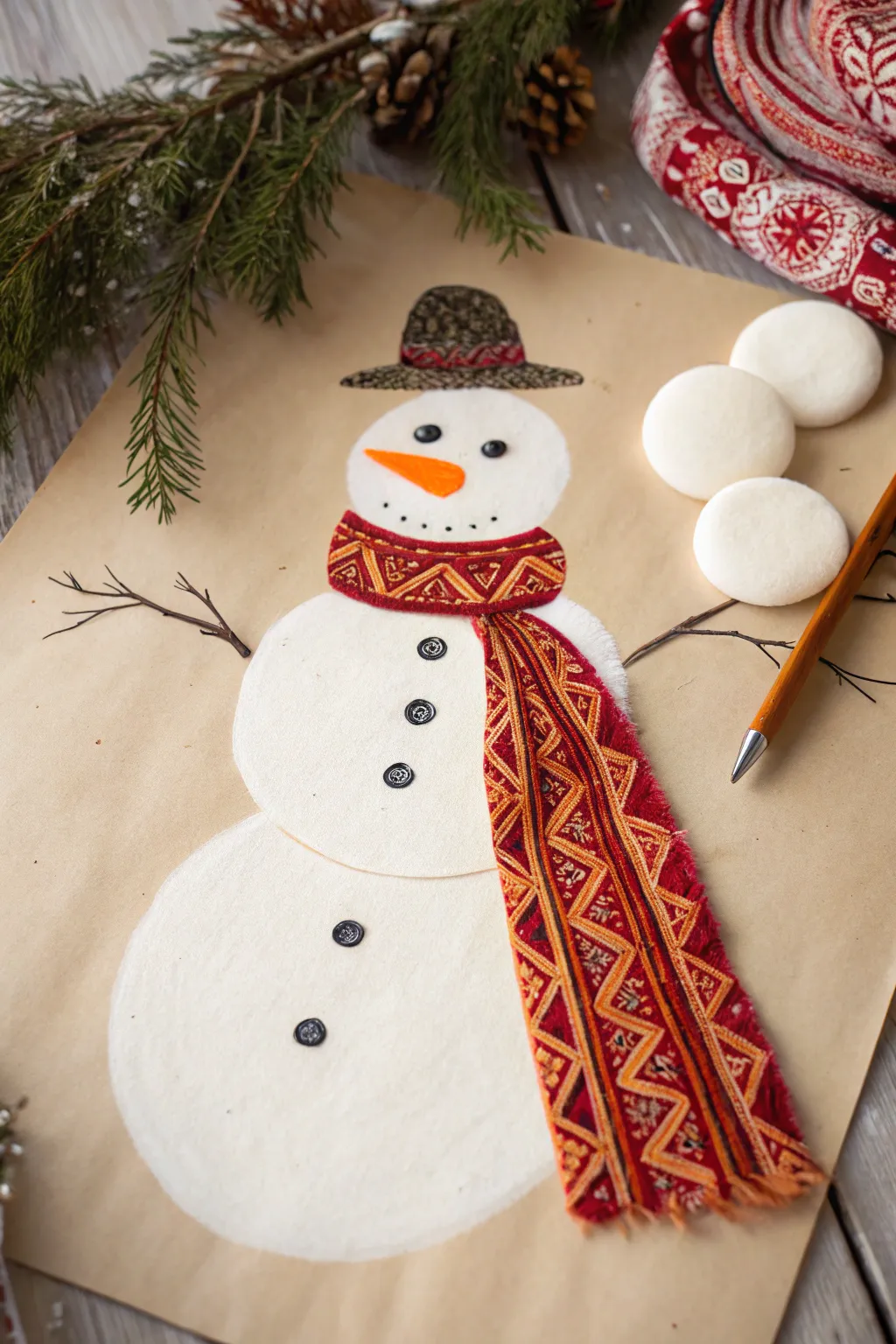 Embrace the festive spirit with a charmingly simple snowman sketch, where minimalism meets playful color!