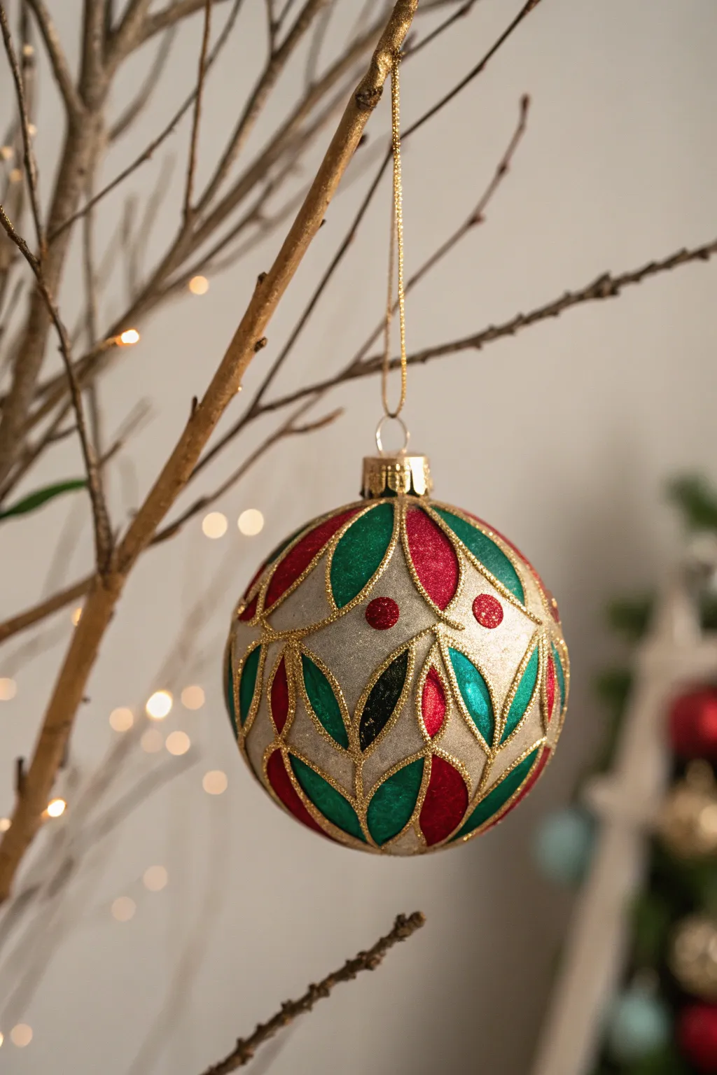 Embrace the shimmer of the season with this stunning ornament masterpiece. #OrnamentDelight #ChristmasCrafts