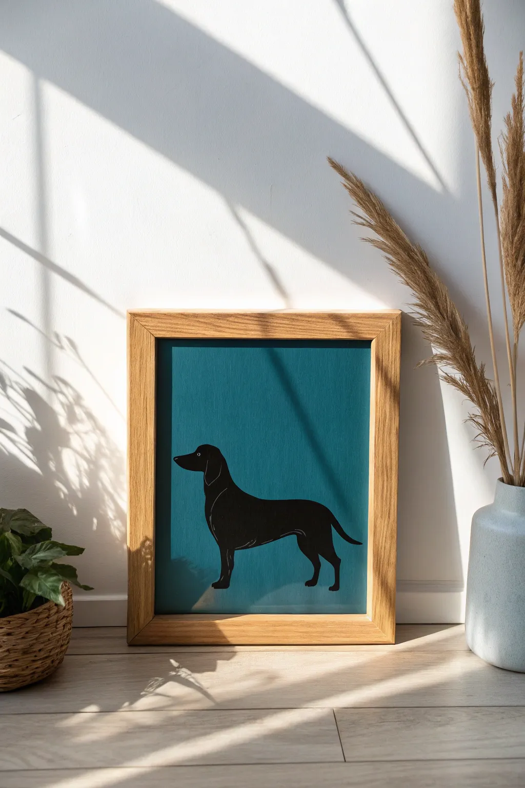 Elevate your space with minimalist dog art that speaks volumes in simplicity and style.
