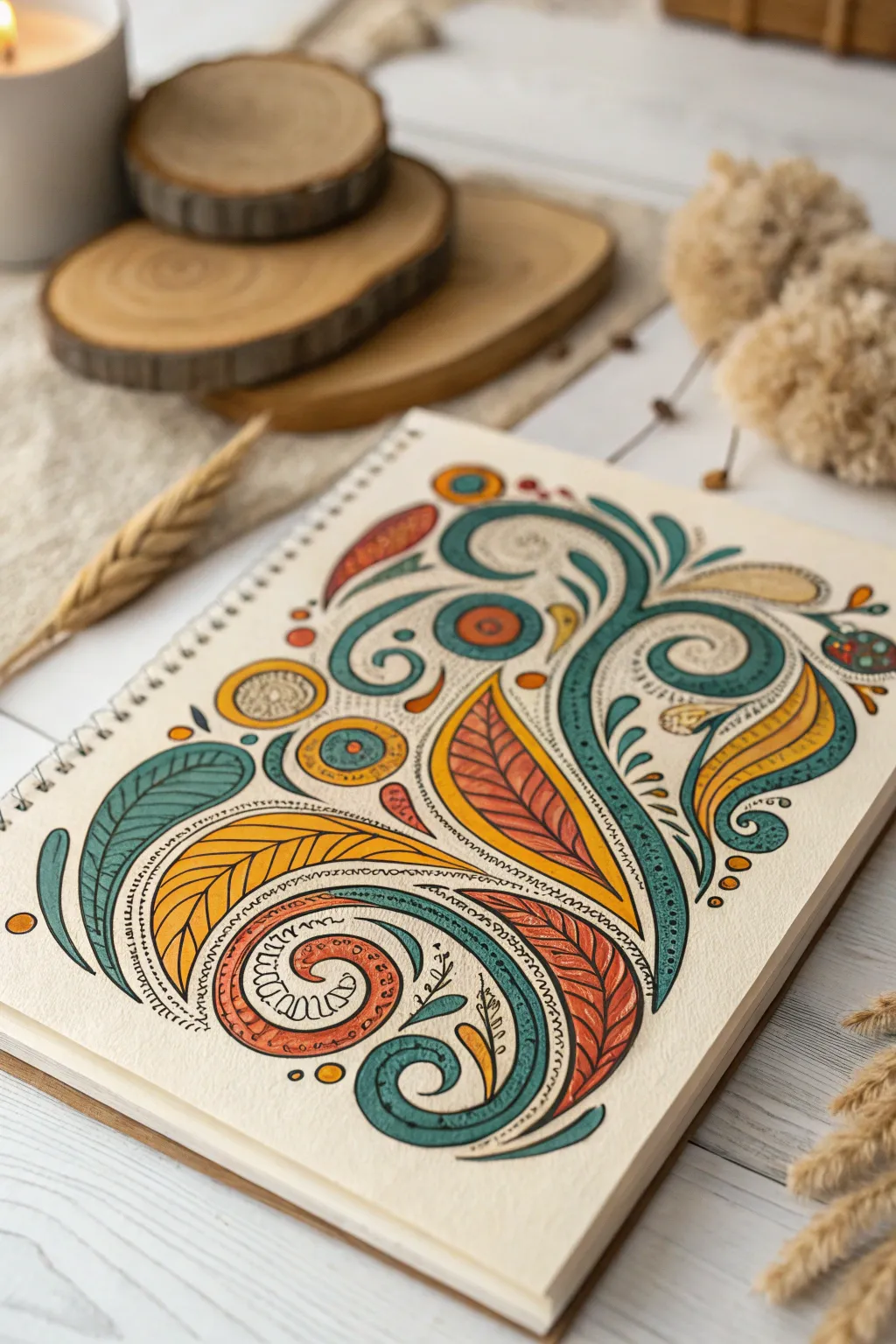 Unleash your creativity with abstract doodles that transform walls into personal masterpieces.