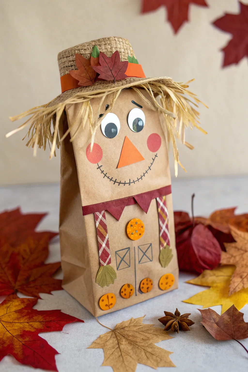 Unleash your child's creativity with these charming paper bag scarecrows—simple, fun, and perfect for fall crafting!