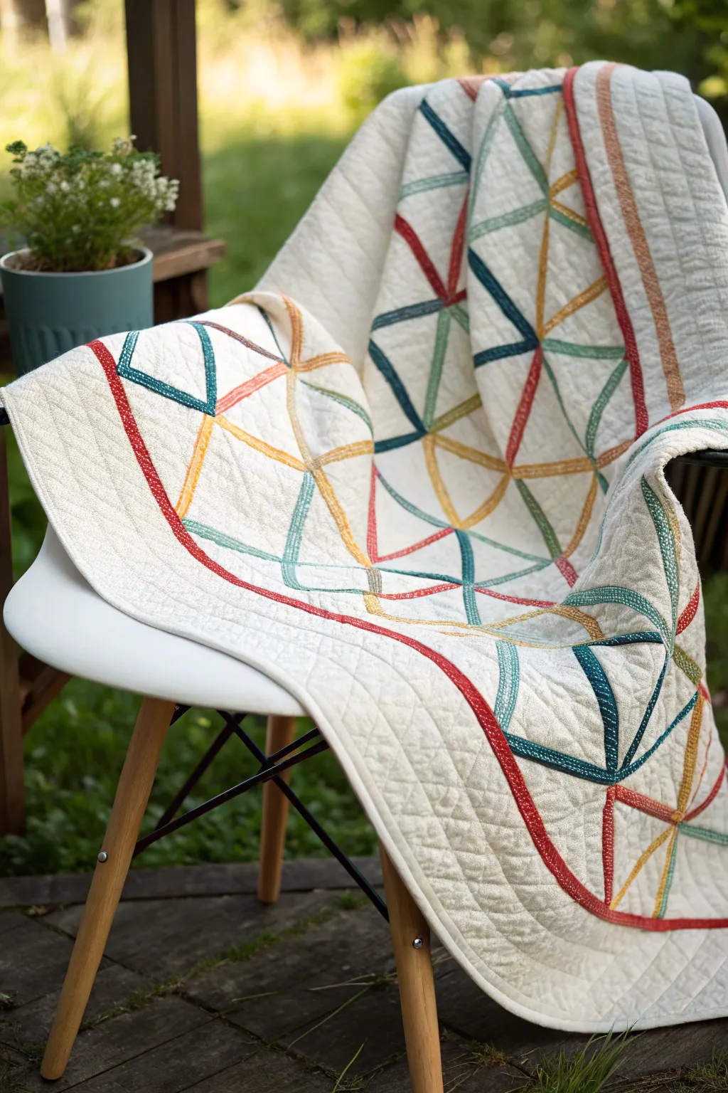 Transform simplicity into art with a whole-cloth quilt – where minimalism meets boho elegance in a day.