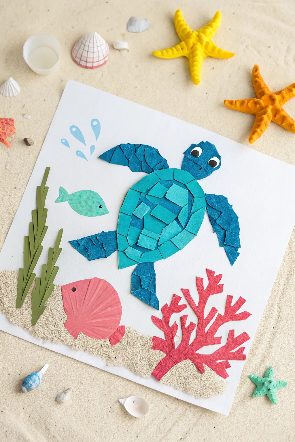 Unleash creativity with this vibrant ocean collage! Perfect for little hands, this project brings the wonders of the sea to life with simple, colorful crafts.