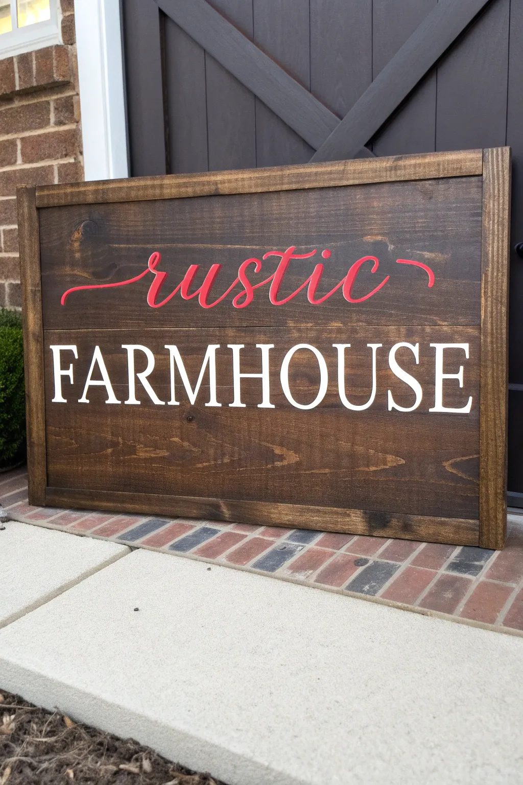 Add a personal touch to your home with a rustic farmhouse sign - where craftsmanship meets charm.