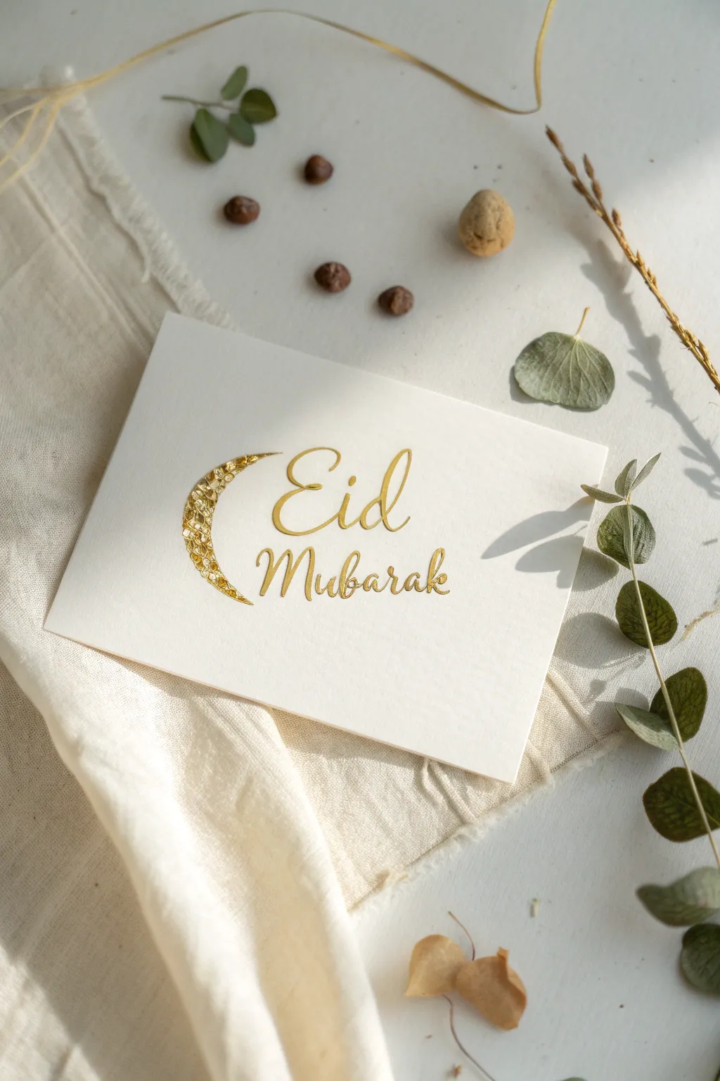 Celebrate Eid with elegance and artistry - a calligraphy card that speaks volumes.