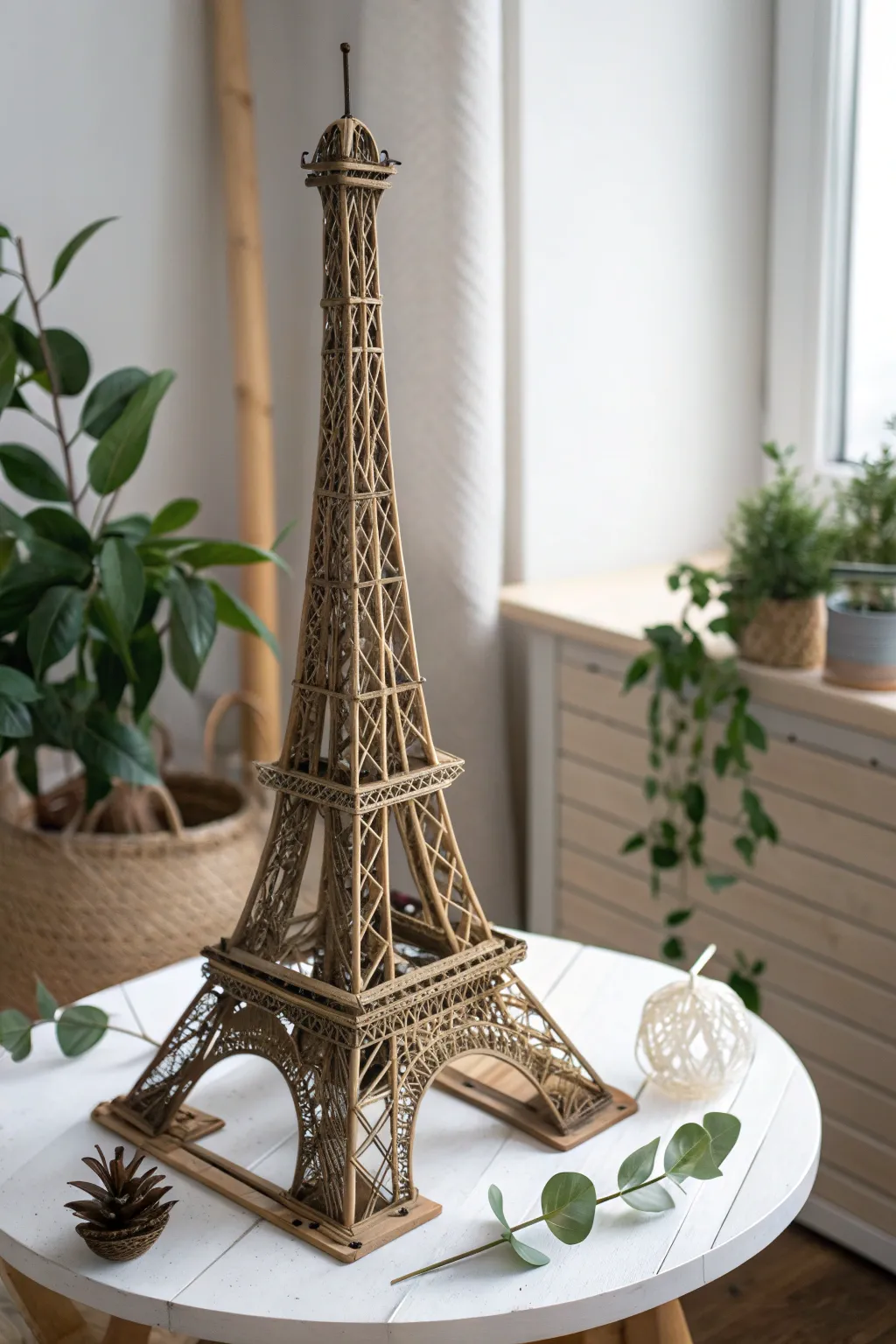 Bring the beauty of Paris and nature into your home with this stunning twig Eiffel Tower creation.
