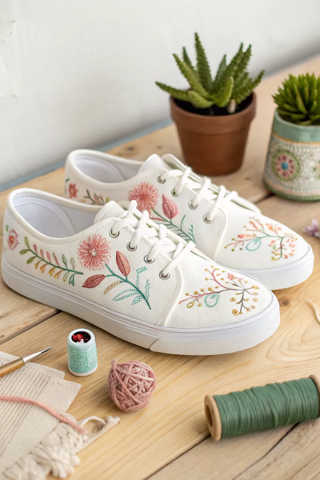 Step into style with your own DIY embroidered shoes, where creativity meets craftsmanship.
